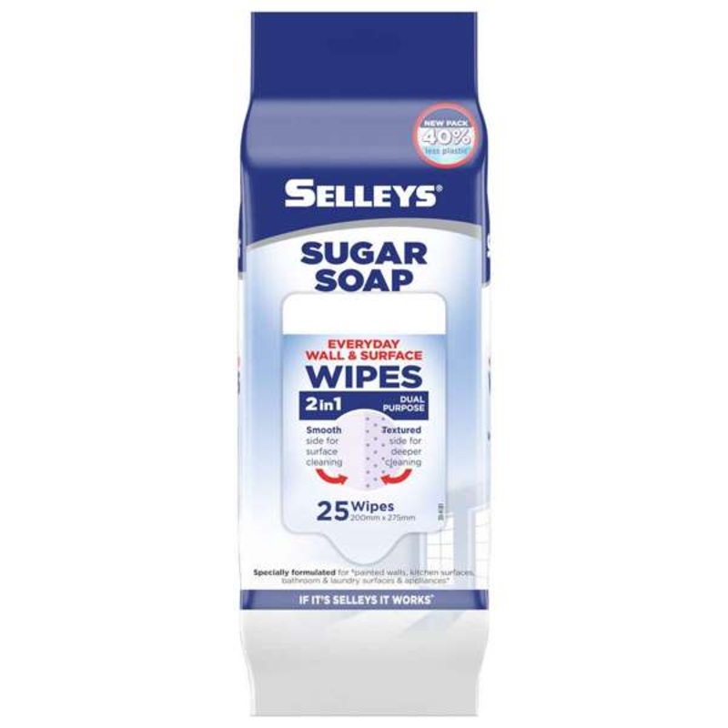 Selleys Sugar Soap Wall Cleaning Wipes – 25 Pack