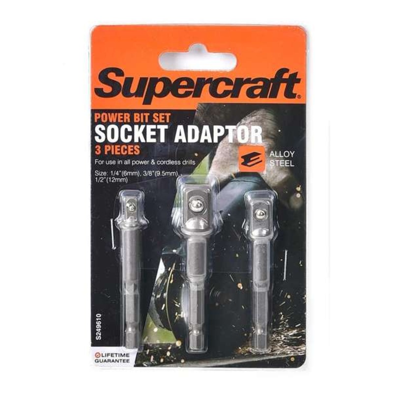 Supercraft Power Bit Socket Adaptor – 3 Pieces