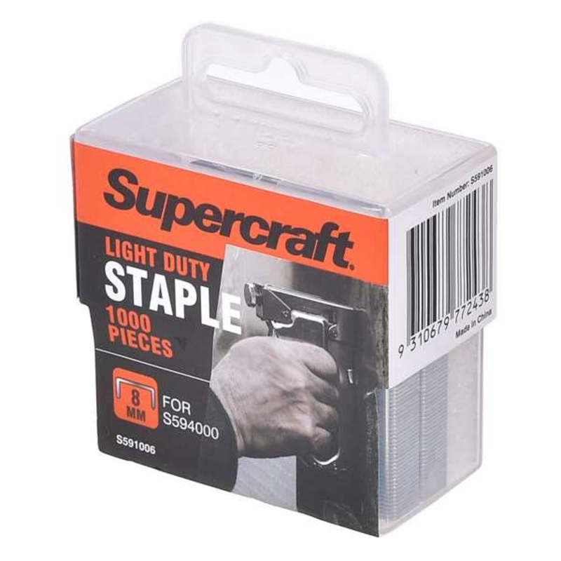Supercraft Staple Light Duty 8mm – 1000 Pieces