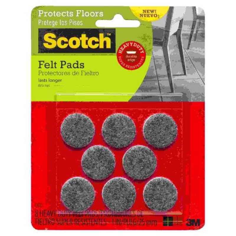 Scotch Heavy Duty Felt Pads 25mm – 8 Pack