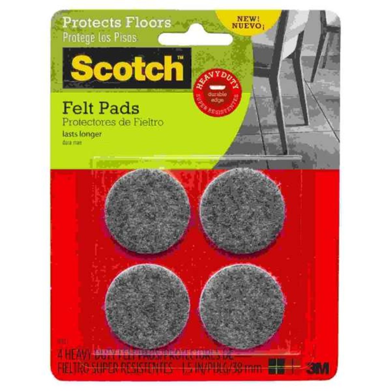 Scotch Heavy Duty Felt Pads 38mm – 4 Pack