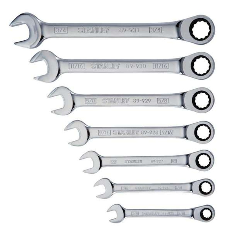 Stanley Ratcheting Combo Wrench Set – 7 Piece