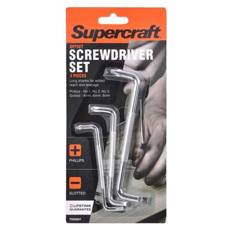 Supercraft Offset Screwdriver Set – 3 Piece