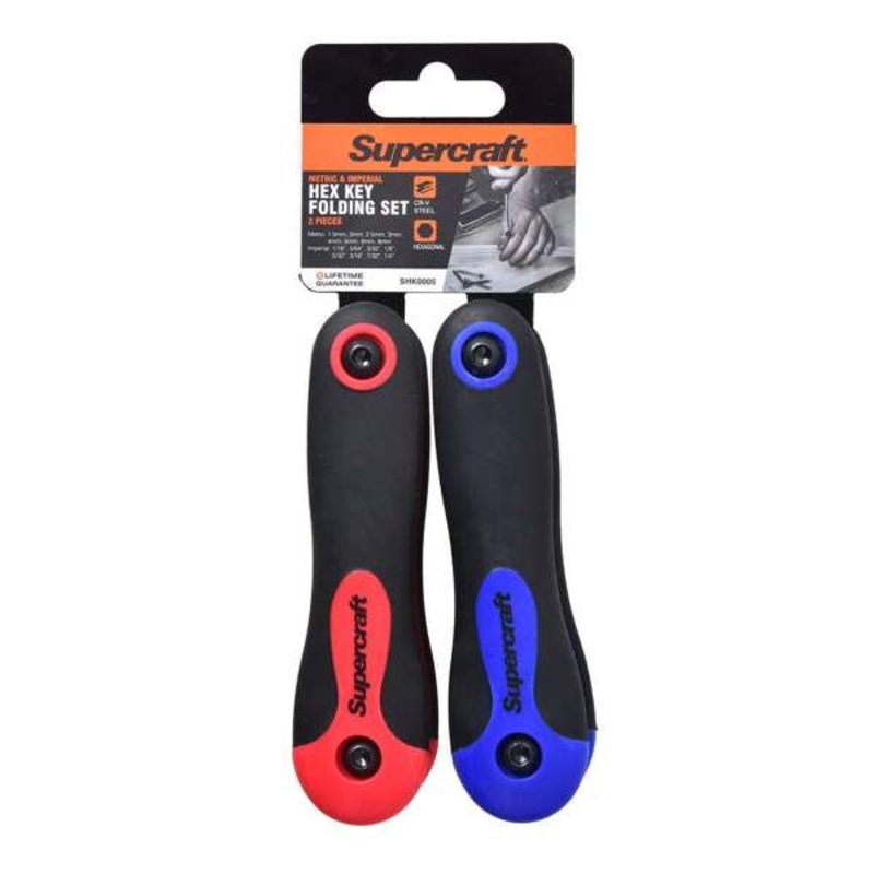 Supercraft Allen Key Folding Set – 2 Piece