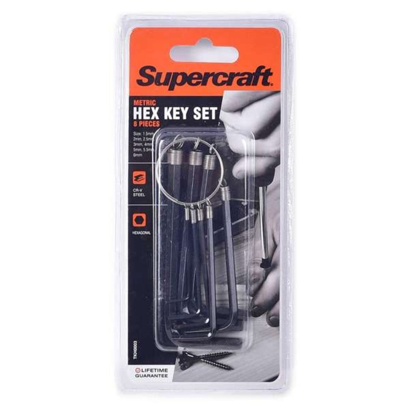 Supercraft Metric Allen Key Set – 8 Piece
