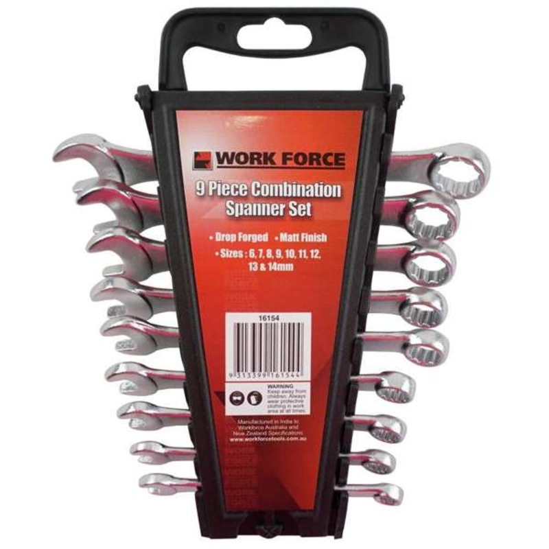 Work Force Combination Spanner Set – 9 Piece