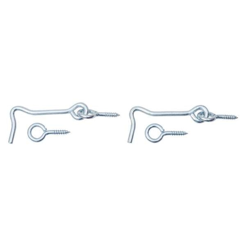 Trio Hook & Eye Zinc Plated 65mm – 2 Pack