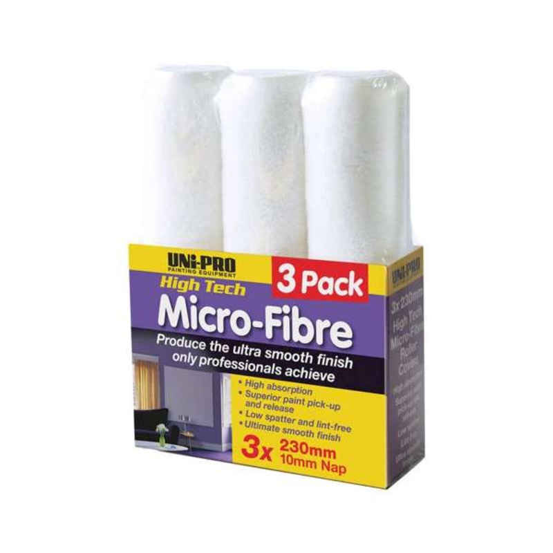 Uni-Pro Micro-Fibre Roller Cover – 3 Pack