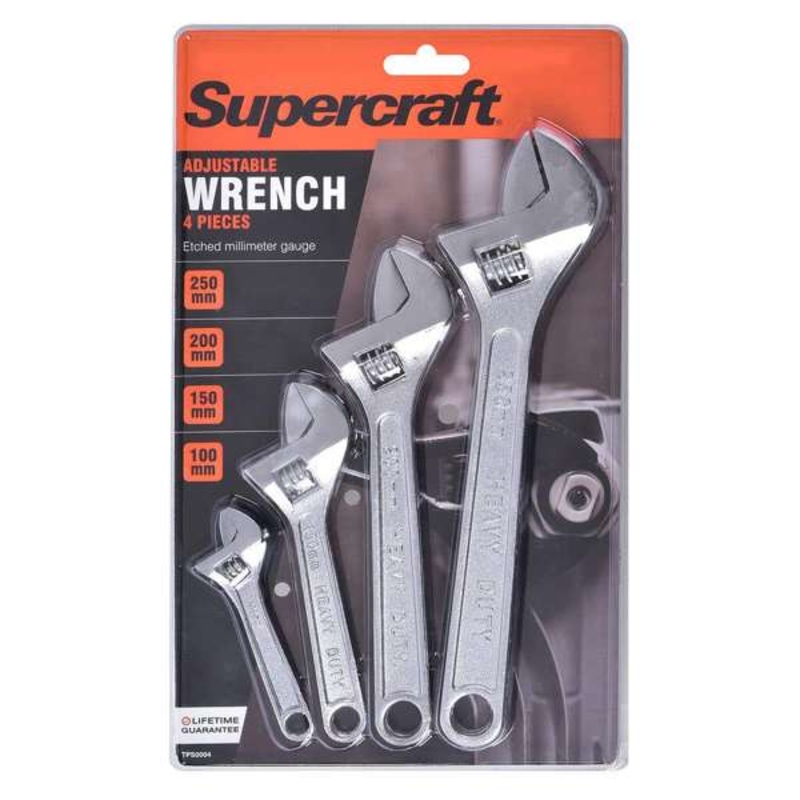 Supercraft Wrench Adjustable – 4 Piece