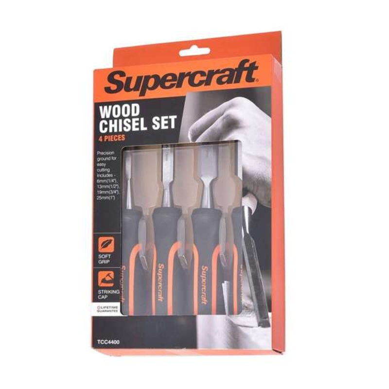 Supercraft Wood Chisel Set – 4 Pack