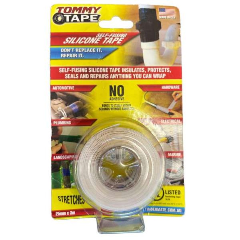 Tommy Tape Silicone White 25mm x 3m
