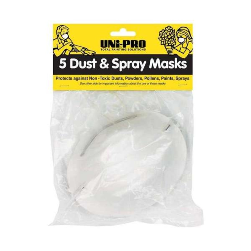Uni-Pro Dust & Spray Masks – 5 Pack
