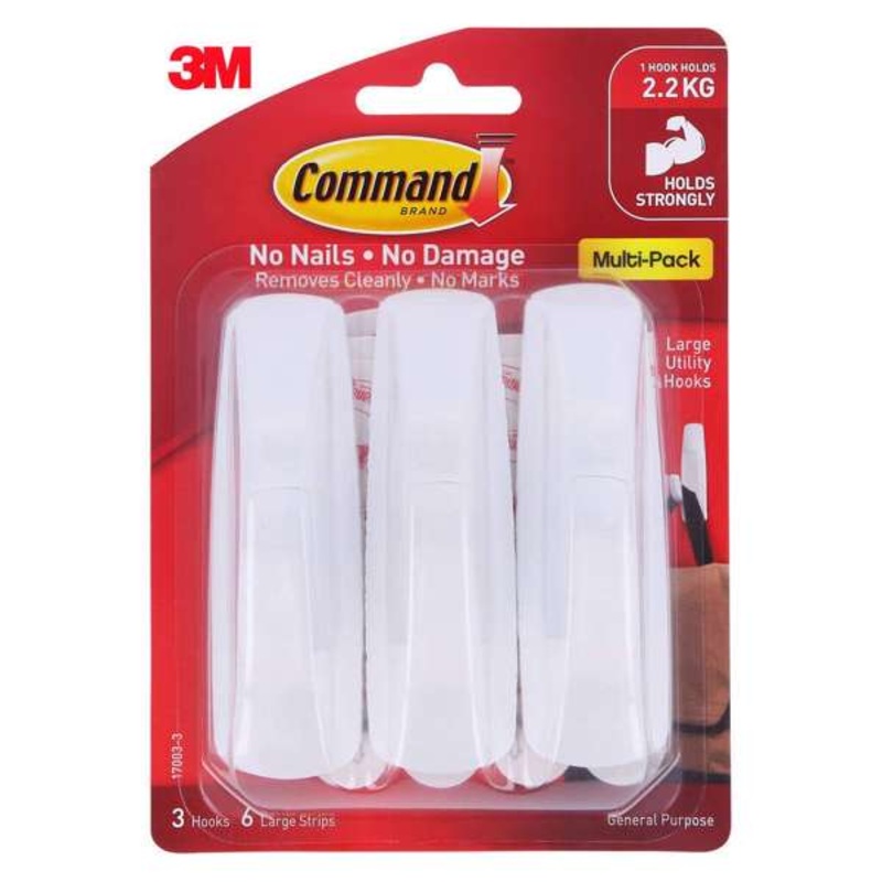 Command Hook Large – 3 Pack