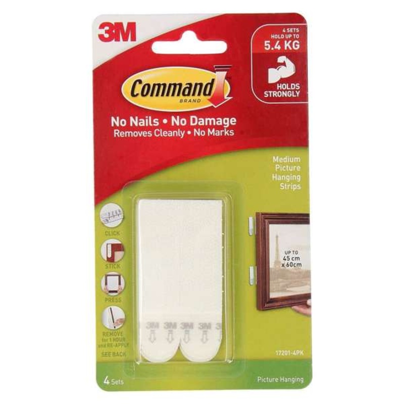 Command Picture Hanging Strips Medium – 4 Pack