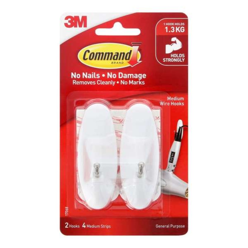 Command Wire Hook Medium – 2 Pack