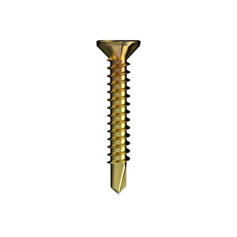 Bremick Screw Countersunk Rib Metal Zinc Plated 8g x 20mm – 50 Pack