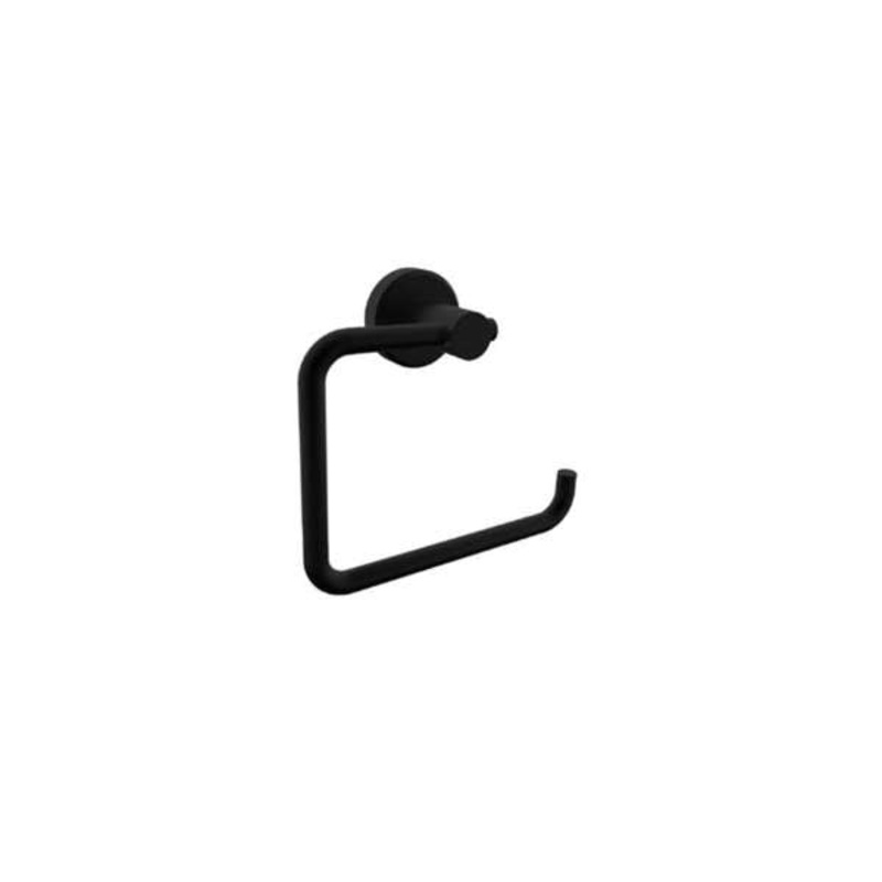 Bolera Toilet Roll Holder Round & Square Plates Black