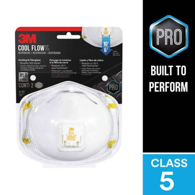 3M Cool Flow Sanding & Fiberglass Face Masks – 2 Pack