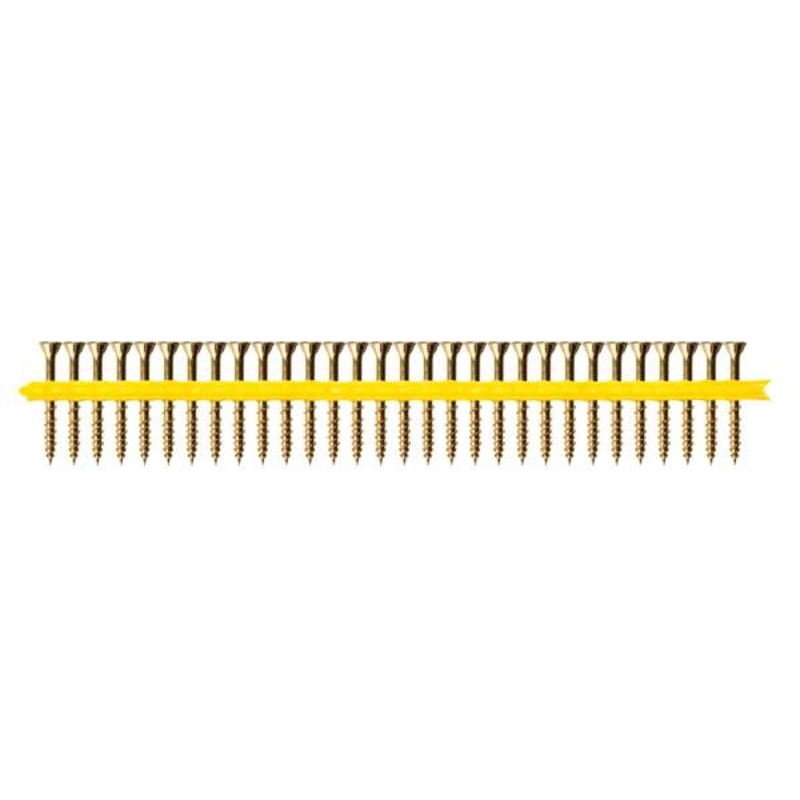 Simpson Strong-Tie 10G x 50mm Yellow Zinc Quik Drive WSV Subflooring Collated Screws – 2000 Pack