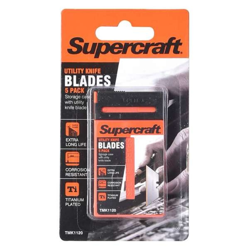 Supercraft Utility Knife Replacement Blades – 5 Pack