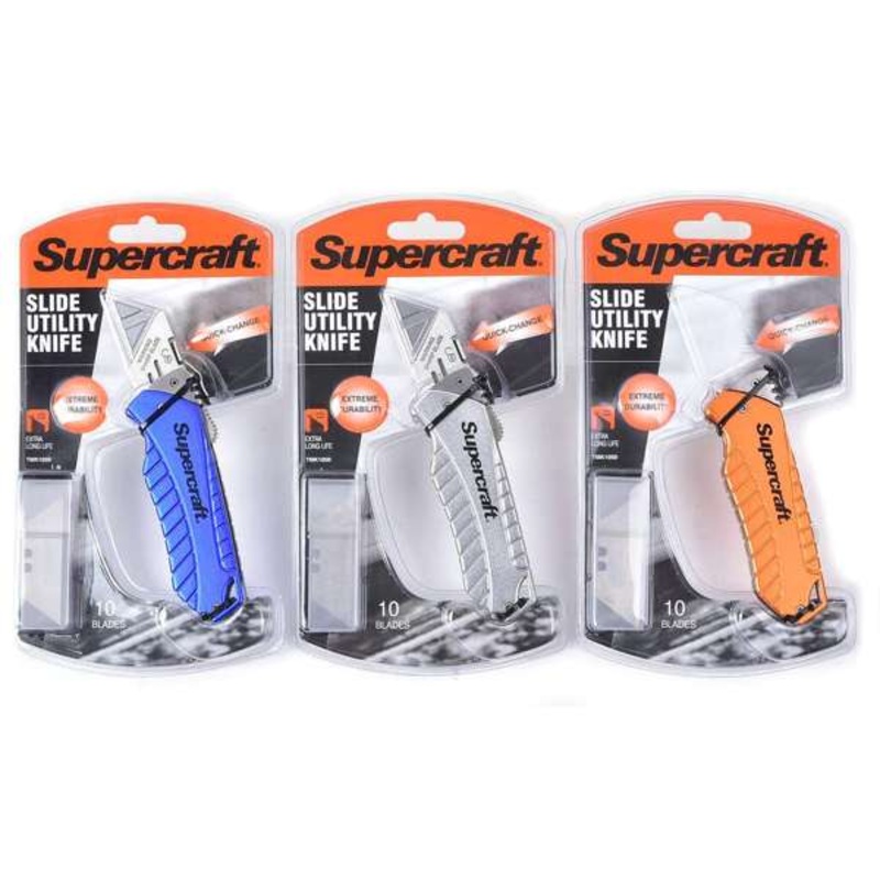 Supercraft Utility Knife with 10 Blades