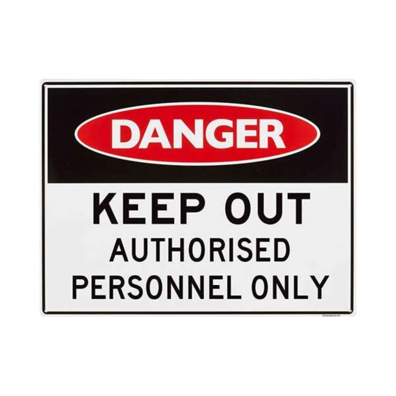 Sandleford Authorised Personnel Only Sign Large