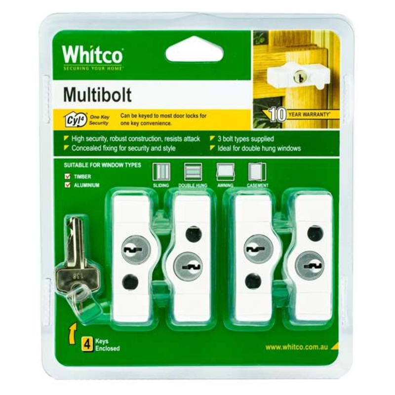 Whitco White CYL4 Multi Bolt – 4 Pack