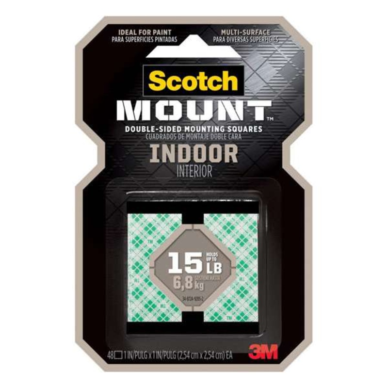 Scotch-Mount Indoor Double-Sided Mounting Squares 254mm x 254mm – 48 Pack