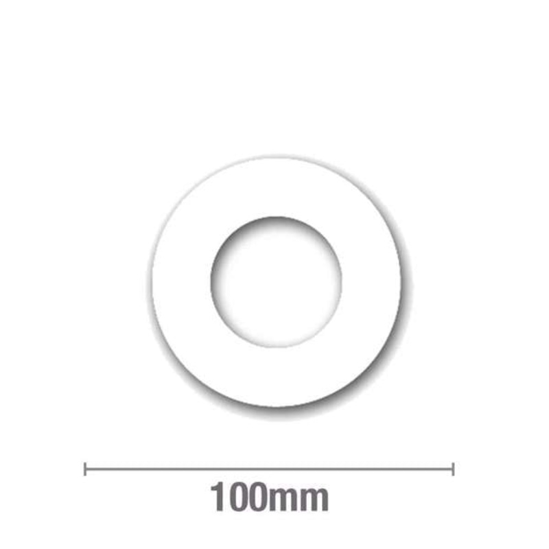 Self Adhesive Cupboard Plate Round White 50mm – 10 Pack