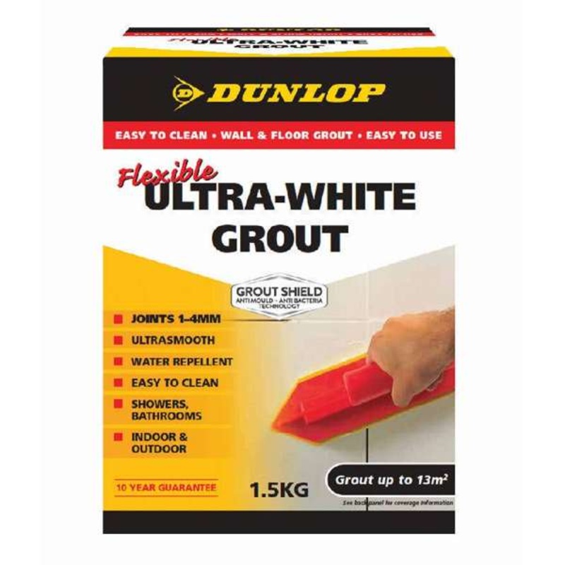 Dunlop Coloured Grout – Ultra White 1.5kg
