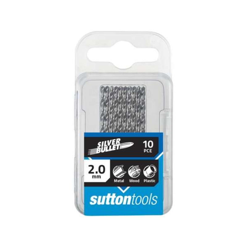 Sutton Tools 2.0mm Metric HSS Jobber Drill Bit – 10 Pack
