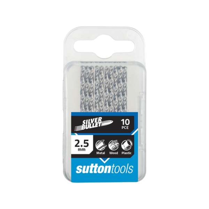 Sutton Tools 2.5mm Metric HSS Jobber Drill Bit – 10 Pack