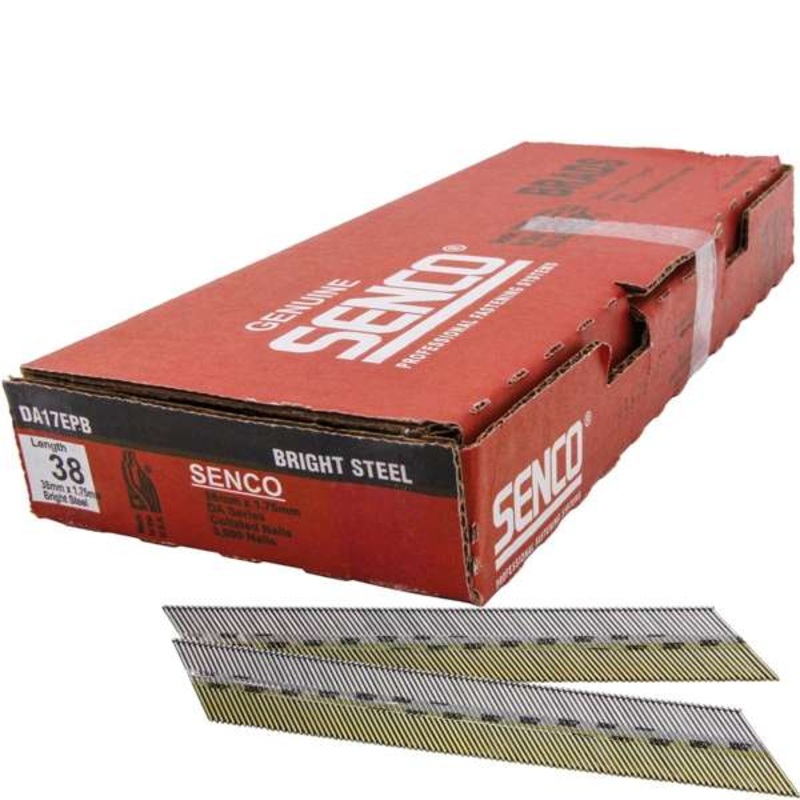 Senco 38mm x 1.75g Bright Collated DA Brad Nails – 3000 Pack
