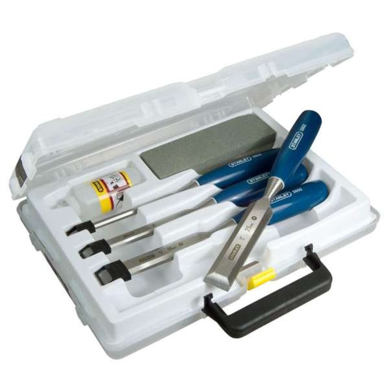 Stanley Chisel Set With Oil Stone – 6 Piece