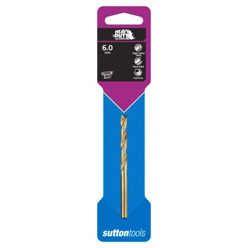 Sutton Tools 6.0mm Heavy Duty Cobalt Jobber Drill Bit