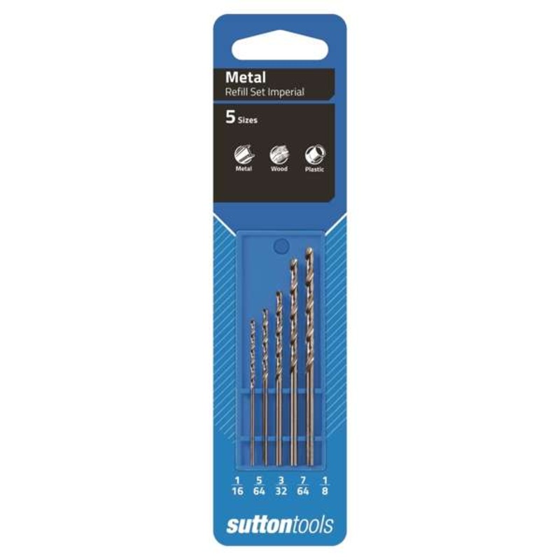 Sutton Tools Imperial Viper Drill Bit Refill Set 1/16-1/8 – 5 Piece