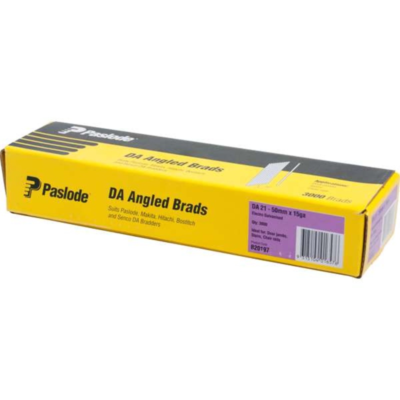 Paslode 50mm DA Angle Brad Nails – 3000 Pack