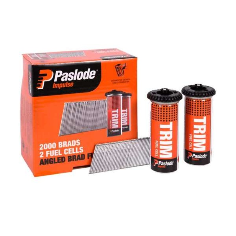 Paslode Impulse PNeumatic C Brads 32 x 1.6mm 20Deg – Box of 2000 Brads + 2 Fuel Cells