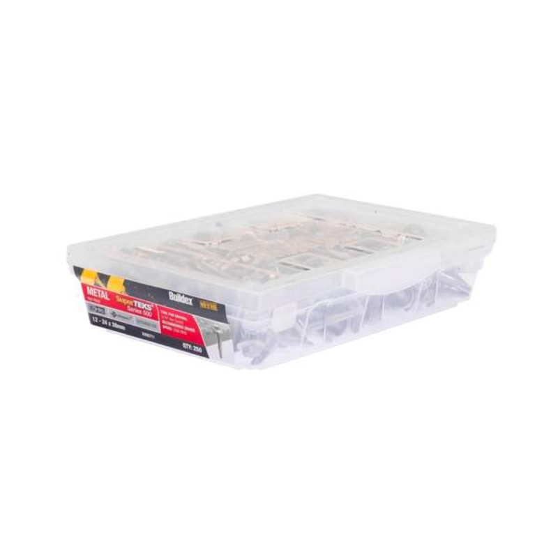 Buildex 12 – 24 x 38mm SuperTEKS Series 500 Hex Head Metal Screw – 250 Box