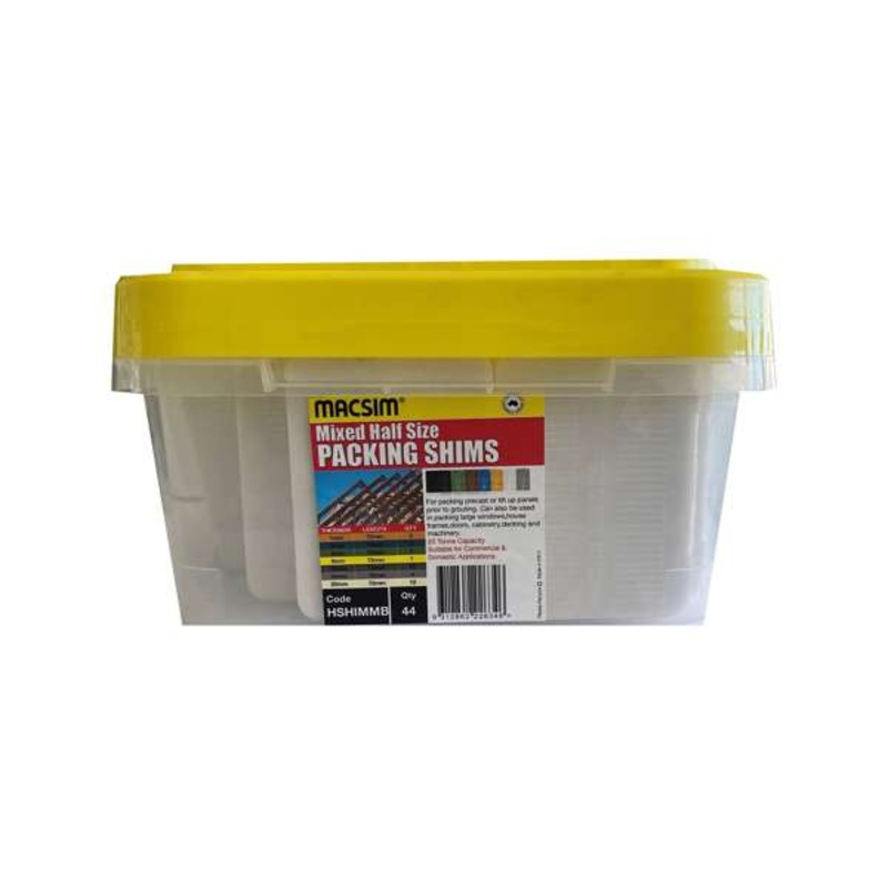 Macsim 72mm Mixed Packing Shims Half Bucket – 44 Pack
