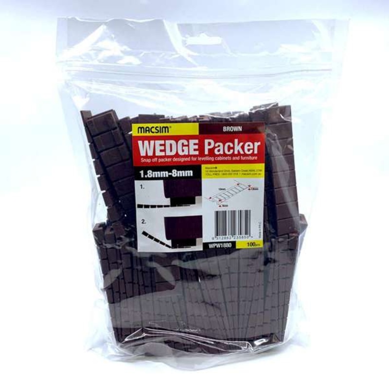 Macsim Wedge Packer Brown 1.8 – 8.0mm – 100 Pack