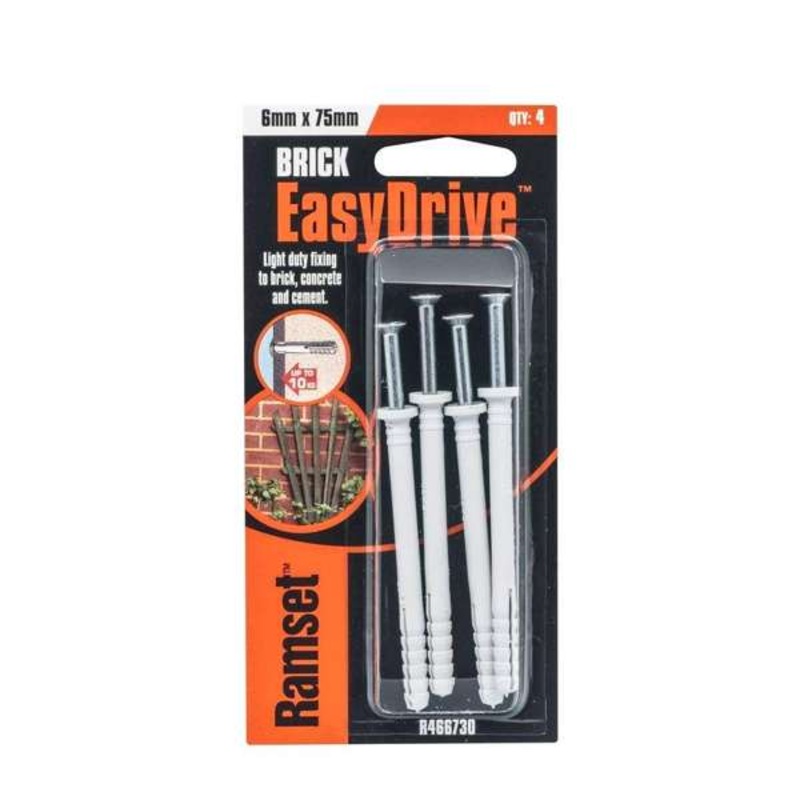 Ramset Brick Easydrive 6 x 75mm – 4 Pack