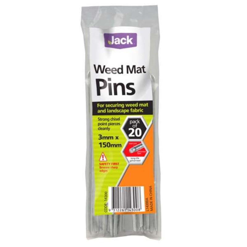 Weed Mat Pins 3 x 150mm – 20 Pack