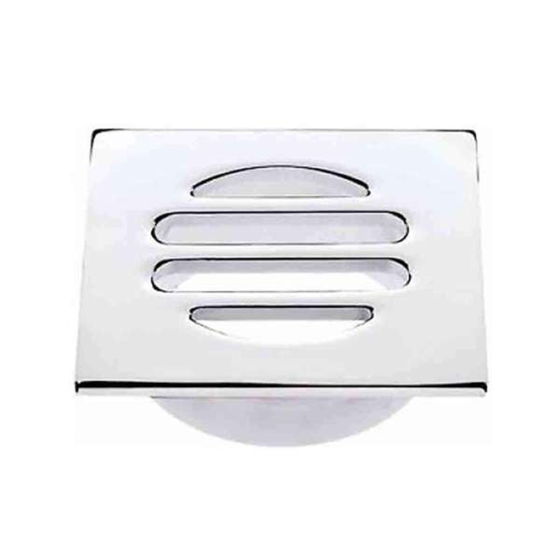 Mildon Grate Light Brass Square Screw Chrome 80 – 50mm