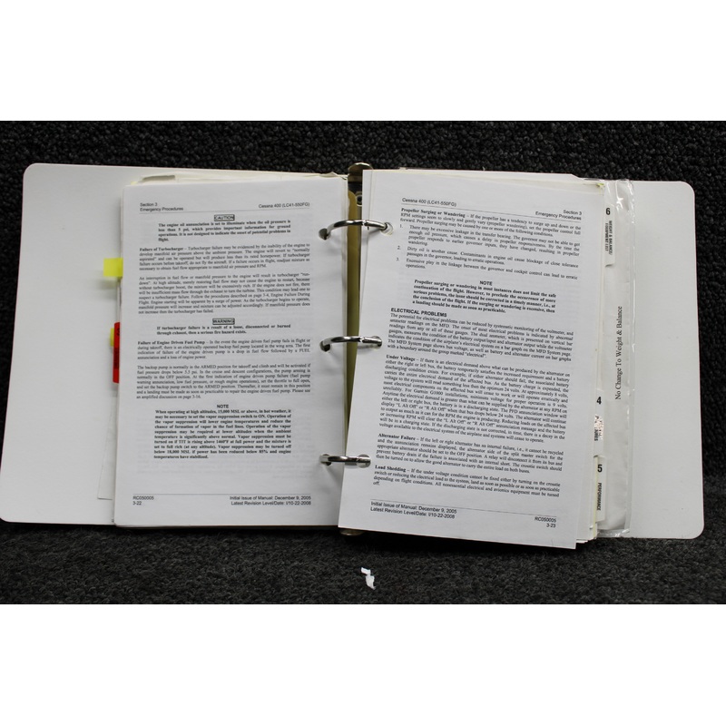 RC050005I Cessna 400 (LC41-550FG) Pilots Operating Handbook (2008)
