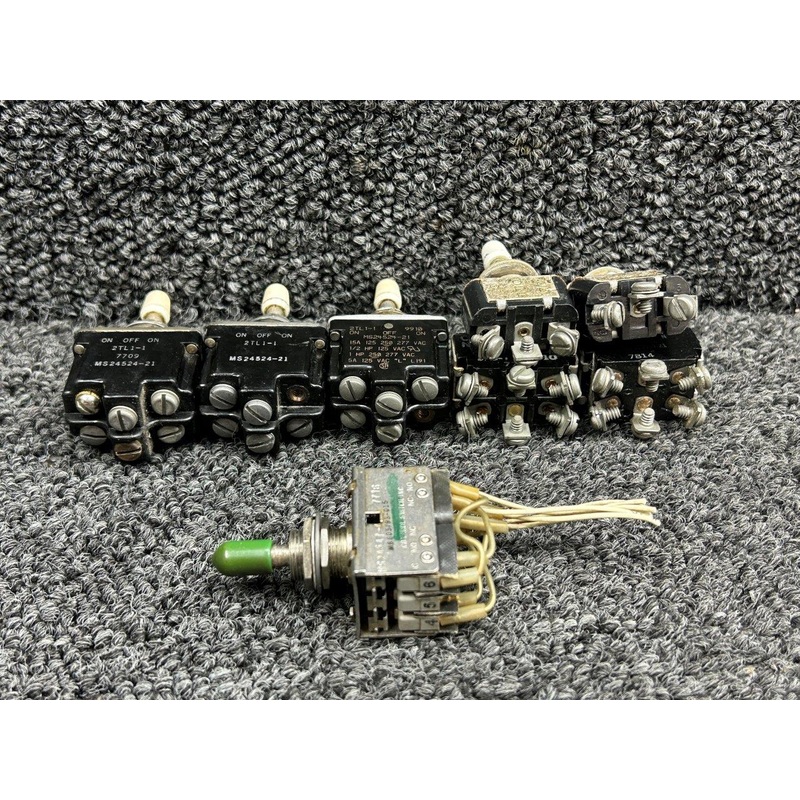 MS24524-21, MS35058-21 Cessna Citation 550 Three Position Toggle Switch Set