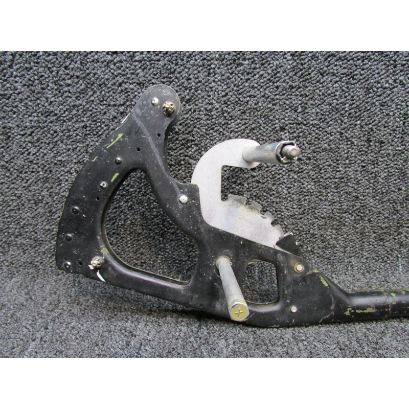 0510166-4, 0510171-1 Cessna A185F Flap Lever Assembly has Ratchet, Plastic Knob