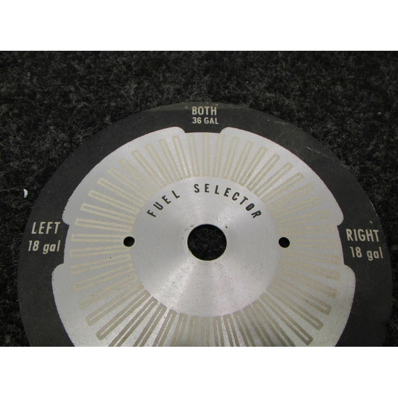 0500246-4 Cessna Fuel Selector Placard (New Old Stock) (SA)