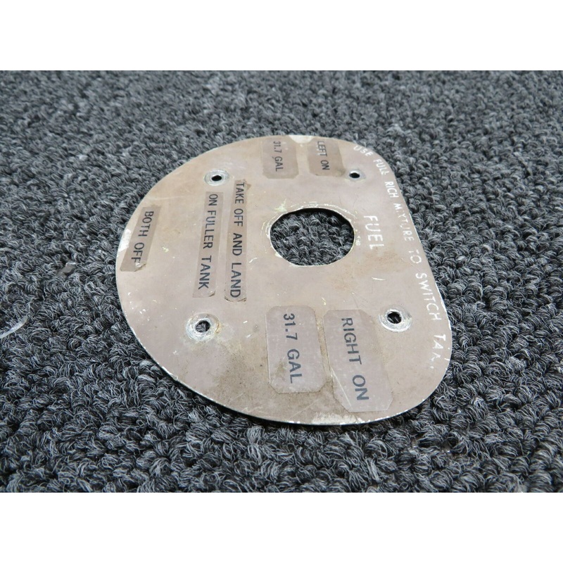 S1287-1 Cessna 210B Placard Fuel Selector