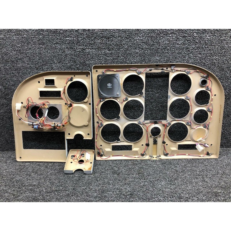 070109-13 / 0701093-6 (WEU: 0701093-17) Cessna A185F Instrument Panel Cover Set W/ Post Lights (Volts: 28)